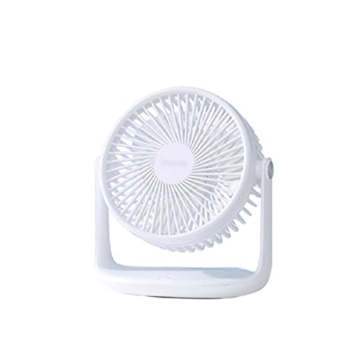 VSULZVNU Tragbarer Mini-Schreibtischventilator, wiederaufladbarer USB-Schreibtischventilator, leistungsstark, leise, 3 Geschwindigkeiten, Wind-Schreibtischventilator, 360° Anpassung, Kühlventilator,