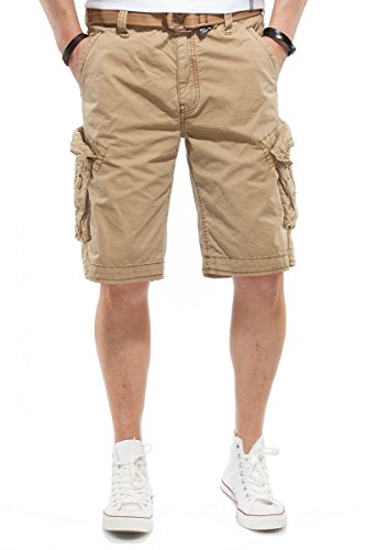 JET LAG Cargo Shorts Take off 3 Modell 16 in schwarz, Olive, stone, cement, Gold und Camouflage, Größe:W33, Stil:Cargoshorts, Farbe:Gold