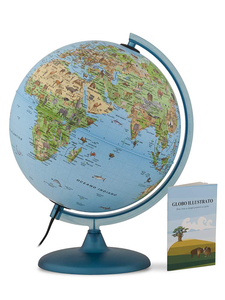 TECNODIDATTICA – Globus 0325sasaitkbbgd6 – Safari mit Buch, 25 cm