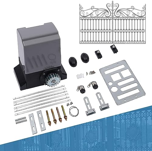 Schiebetorantrieb Set 2000KG 6M 750W - Automatischer Toröffner mit Fernbedienung und 6m Zahnstange Torantrieb Schiebetor für Hoftor Tor Antrieb Sliding Gate Opener Garagentoröffner Torantrieb