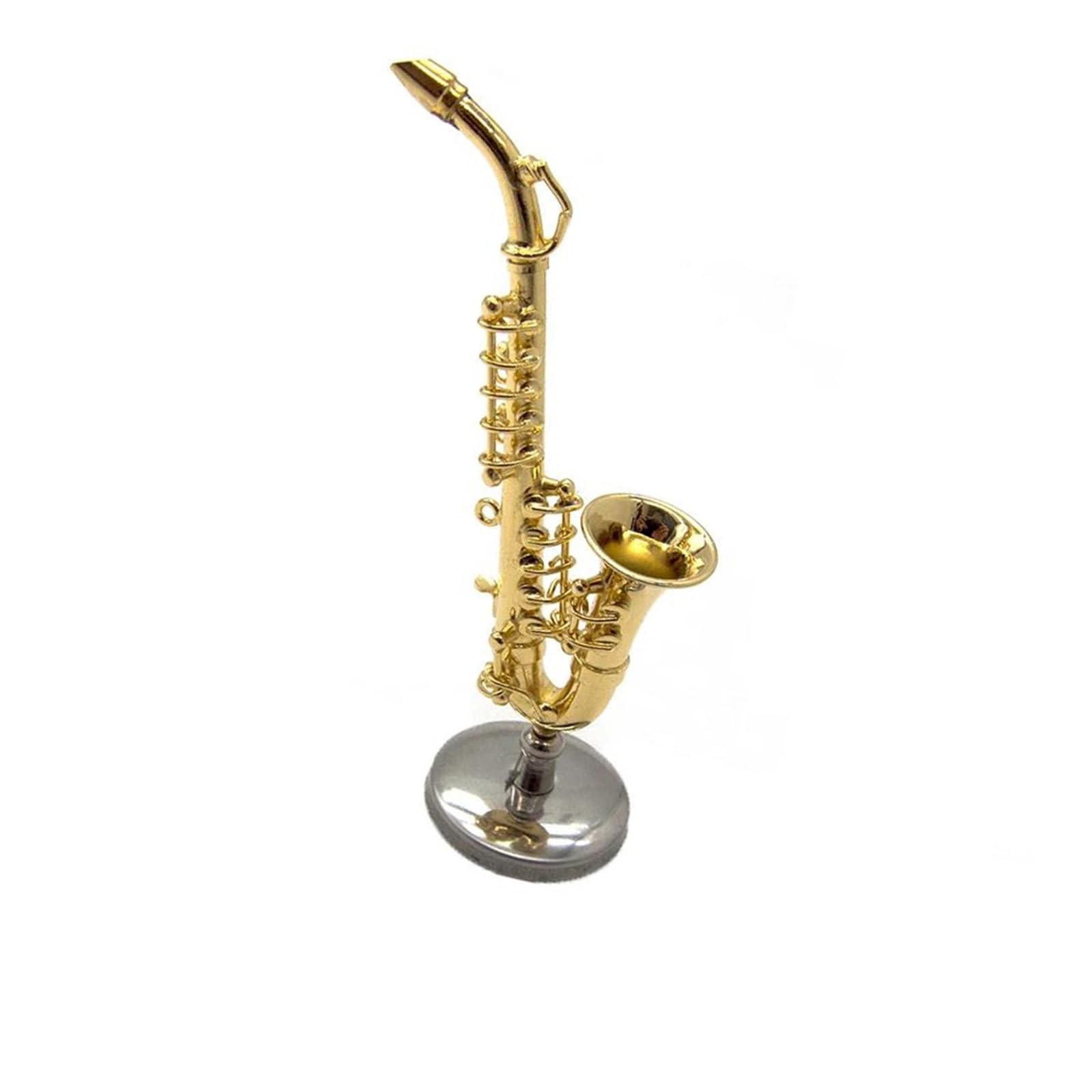 Miniatur-Altsaxophonmodell Aus Kupfer Mit Unterstützung Für Mini-Musikinstrumente Musikinstrumente Miniatur (Size : 01/8.5cm)