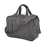 travelite Handgepäck Bordtasche mit Laptopfach + Aufsteckfunktion, Gepäck Serie CROSSLITE: Robuste Weichgepäck Reisetasche im Business Look, 089504-04, 42 cm, 21 Liter, anthrazit