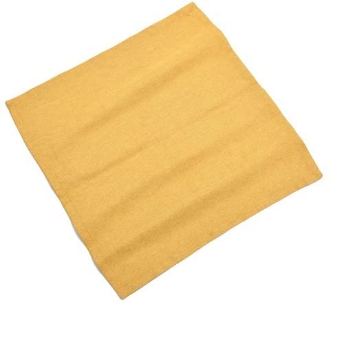 Wiederverwendbare Stoffservietten, Restaurant Modell Raum Baumwolle und Leinen Napin Servietten Tuch Falten Blume Hotel Western-Stil-Serviette(Yellow-4pc)