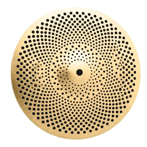 Becken Mit Geringer Lautstärke, 10 Zoll Splash Mute Becken, Handgefertigtes Becken Aus Legierung Für Üben Schlagzeug-Becken-Set (Color : Gold)