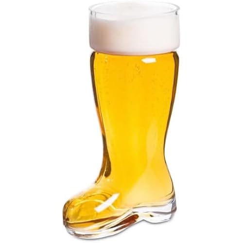 CKB LTD Boot Bierglas Deutscher Stil Neuheit Schuh Pint-Glas für Bier Lager Ale 20 cm 800 ml Kapazität