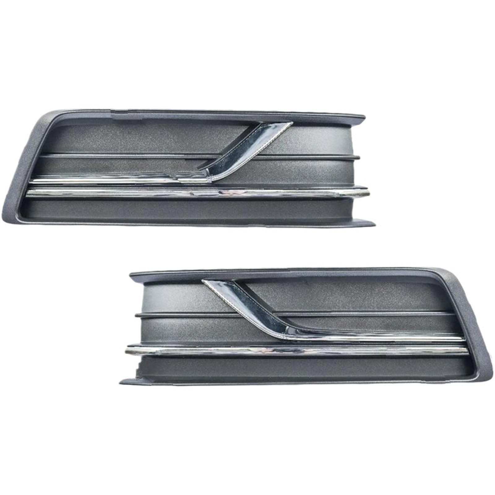 Frontgrills Für VW Für Passat 2016 2017 2018 2019 Nebelscheinwerfergitter Ohne Nebelscheinwerferloch Auto-Nebelscheinwerferrahmen Mit Galvanisierter Verkleidung Front Bumper Grille(A Pair)