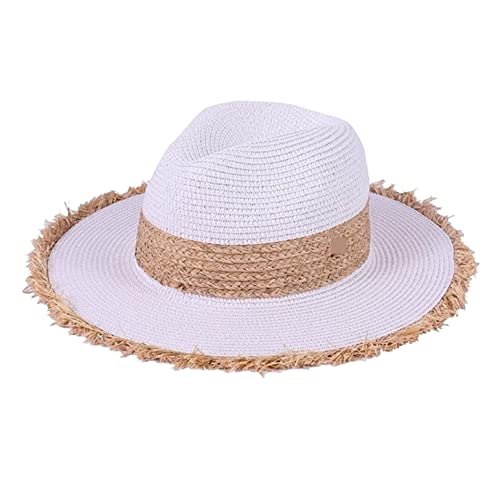 YIHANSS Sonnenhut Strandhut Sommer Cowboymütze Freizeithüte für Unisex Strand Strohhut für Reisen Strohhut Hüte