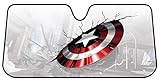 Plasticolor 003756R01 Captain America Marvel Broken Shield Akkordeon Bubble Sonnenschutz