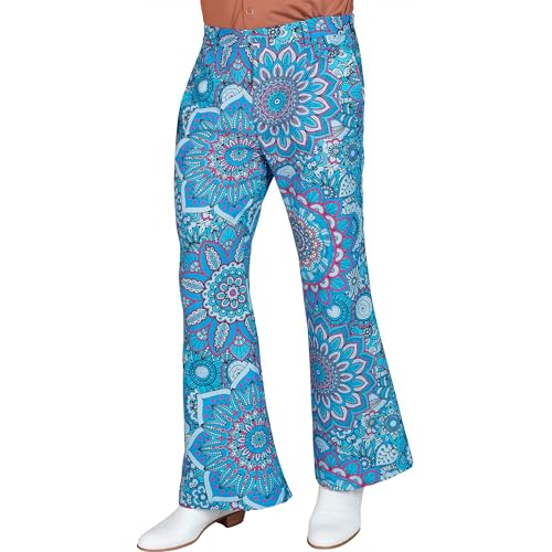 Widmann - 60er Jahre Hose für Herren, Hippie, Reggae, Flower Power, Disco Fever, Schlagermove