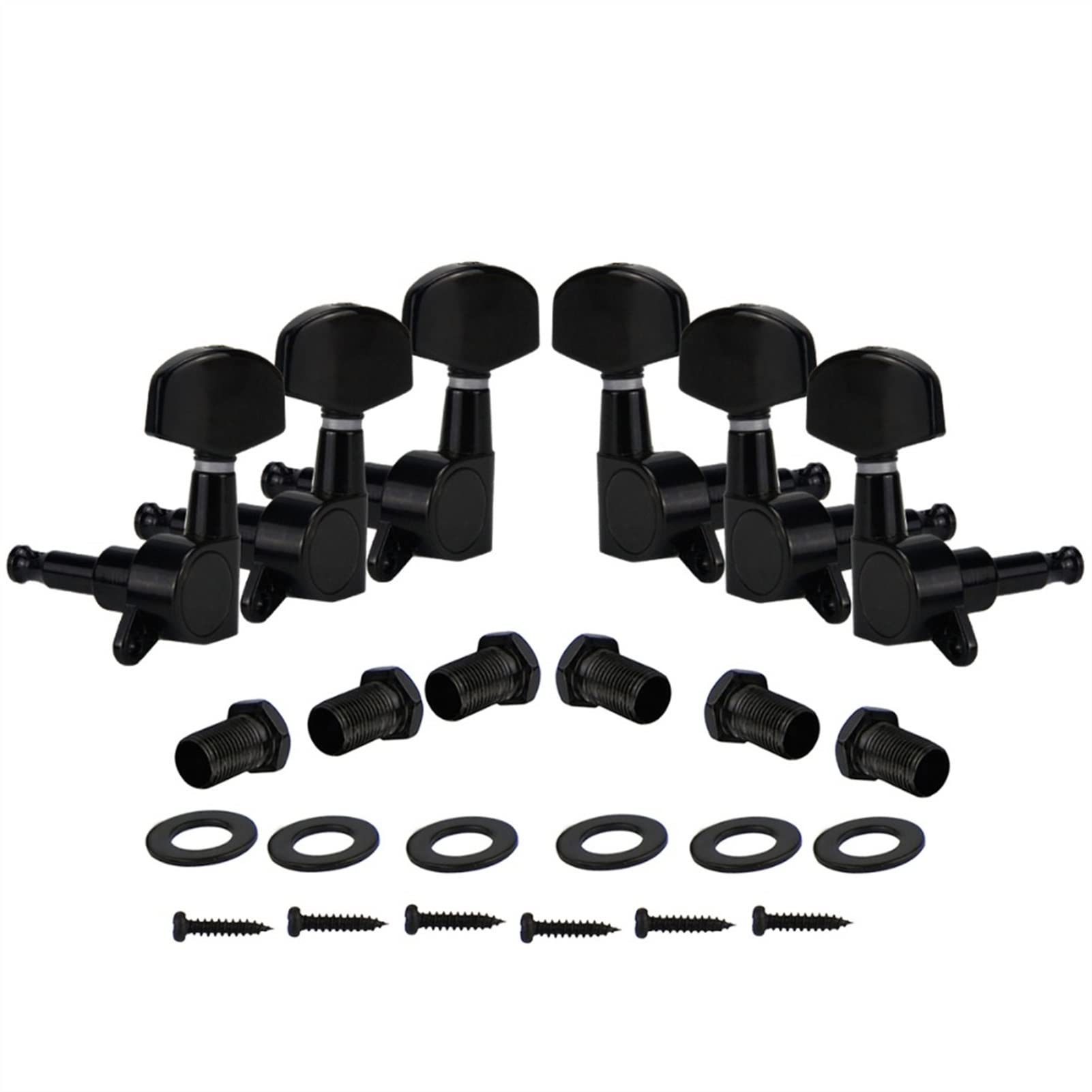 Black Acoustic Guitar Tuner Machine Köpfe Tuning Pegs Keys 3L3R Stimmwirbel Mechaniken