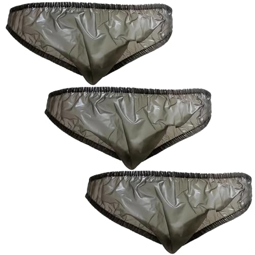 TOVCHEI Plastikhosen Frau Höschen 3Er Pack Erwachsene Pull on Kunststoff Hose PVC Wasserdicht Unterwäsche Inkontinenz Sicherheitswindel, Wiederverwendbar, Schwarz,3 pack,XL