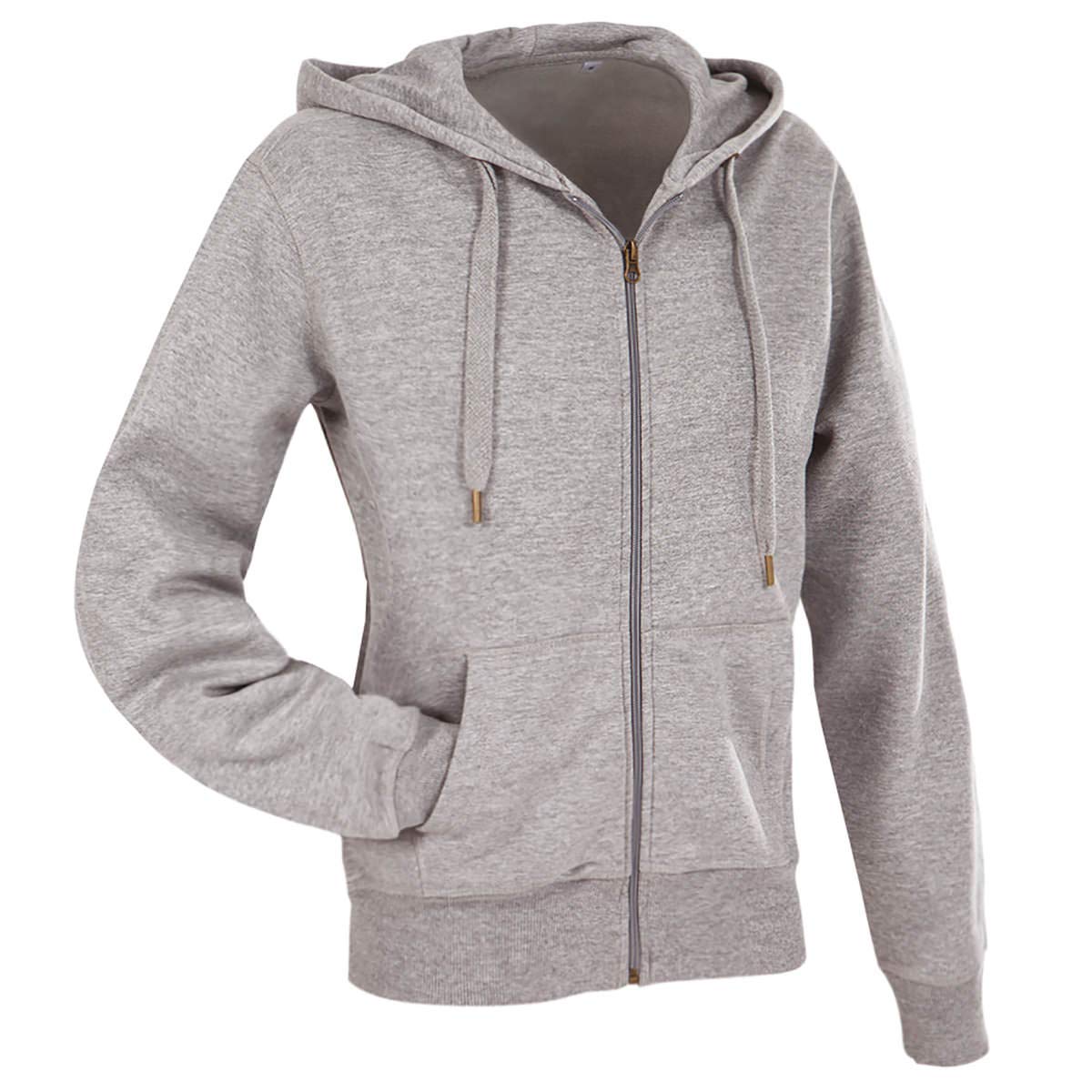 Stedman Active Sweatjacket Women Kapuzen-Sweatjacke Damen, Größe:M, Farbe:Grey Heather