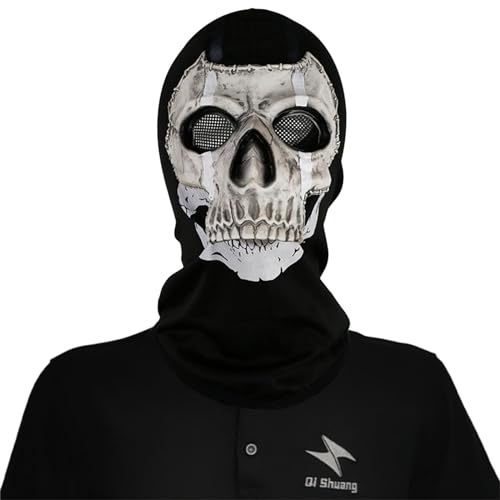 Aurgiarme Halloween-Totenkopf-Gesicht für Erwachsene, voller Kopf, Halloween-Kostüm, Zubehör, Halloween, Cosplay, Totenkopf, Vollgesicht, Halloween, Totenkopf für Herren