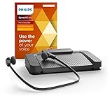 Philips LFH7277/08 SpeechExec Transkriptionsset, ergonomischer USB-Fußschalter ACC2330, Stereo-Unterkinn-Kopfhörer LFH0334, inklusiv Wiedergabe-Software SpeechExec Pro 2-Jahres-ABO