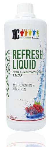 XAXX HC Refresh Liquid HIMBEERE Konzentrat 1:120, 1 Liter, zuckerfreier Sirup