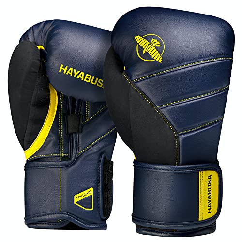 Hayabusa T3 Boxhandschuhe (Marine/Gelb, 12oz)