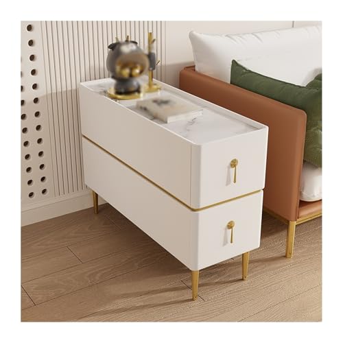 FUHAI-666 Sofa Sideboard Licht Luxus Massivholz Ultra schmale kleine Sandwich Beistelltisch Wohnzimmer Leder Sideboards(F)