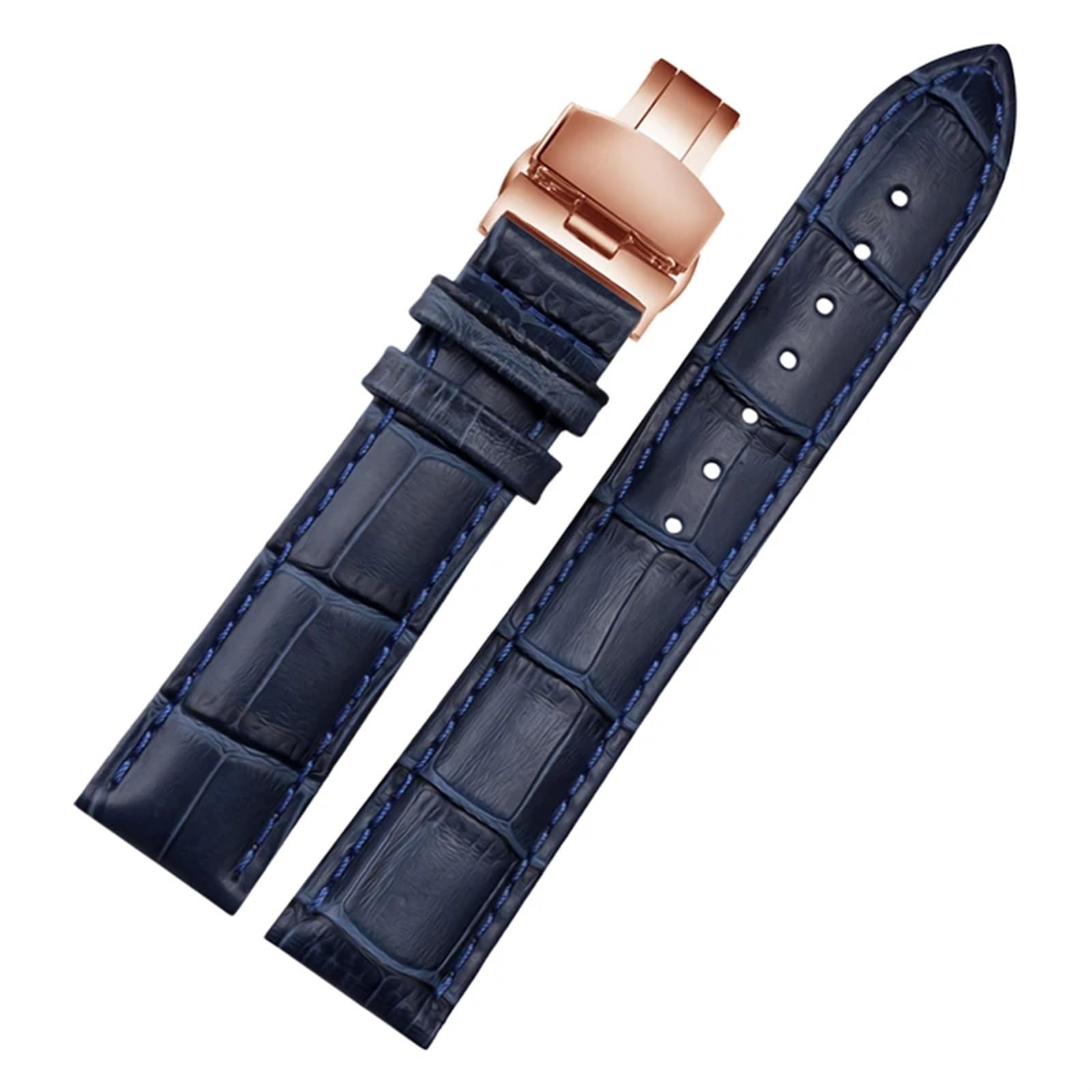 NEYENS Uhrenarmband aus echtem Leder, für Damen und Herren, für Citizen Rossini, 12, 14, 16, 18, 19, 20, 21, 22, 23 mm, Blau, 14 mm, Achat