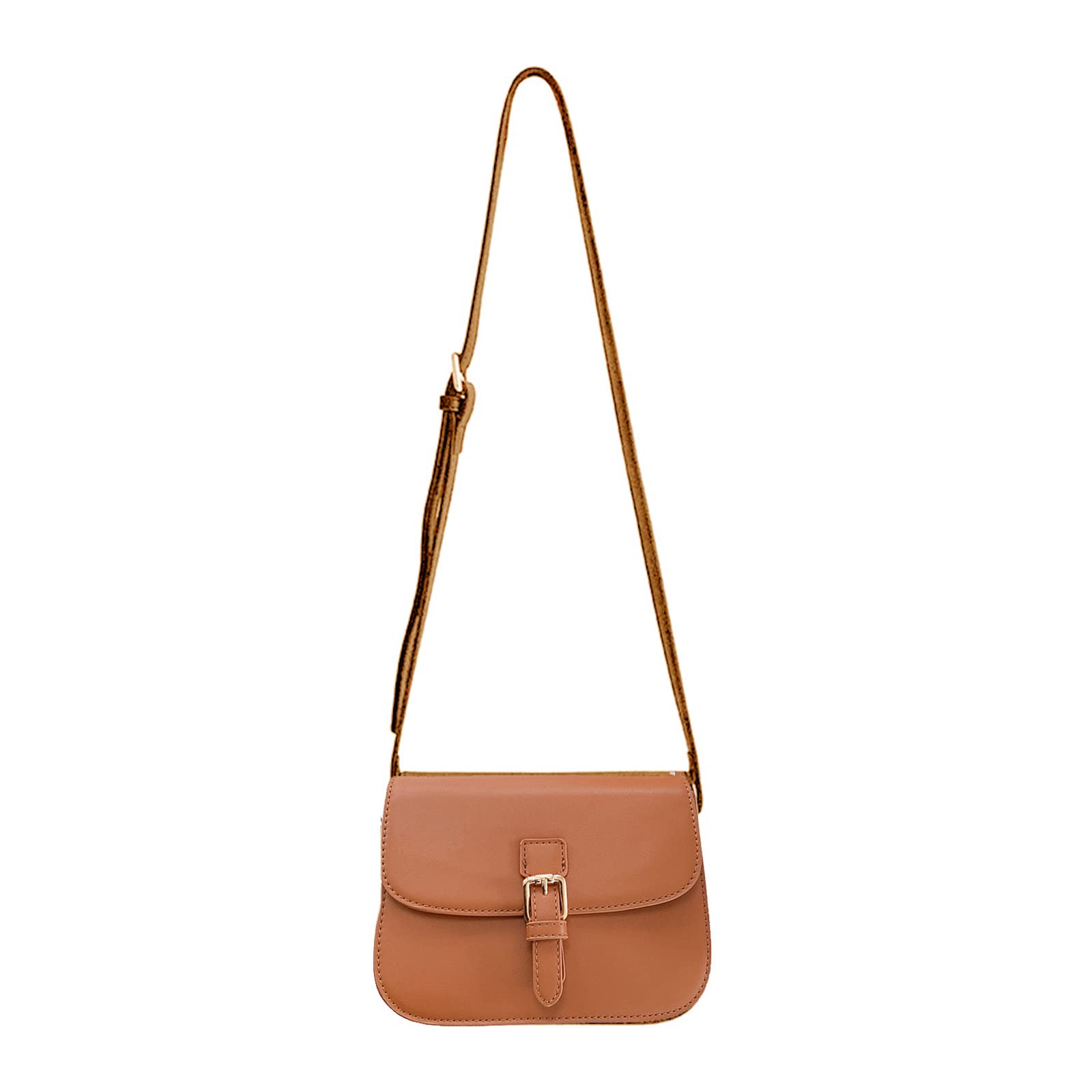 ohodhmnu Damen Tragetasche, modische Tasche, quadratische Taschen, PU-Lippenstift-Kosmetiktasche, Schultertaschen für Mädchen, Frauen, Crossbody-Tasche, Tragetasche, Geldbörse, Geldbörse, braun, with