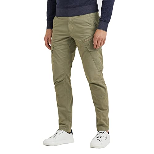 PME Legend Herren Cargohose NORDROP Cargo Stretch Twill Green Khaki Oliv grün - 34/30