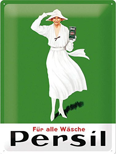 Nostalgic-Art Retro Blechschild, 30 x 40 cm, Persil – Weiße Dame Grün 1922 – Geschenk-Idee für Nostalgie-Fans, aus Metall, Vintage Design