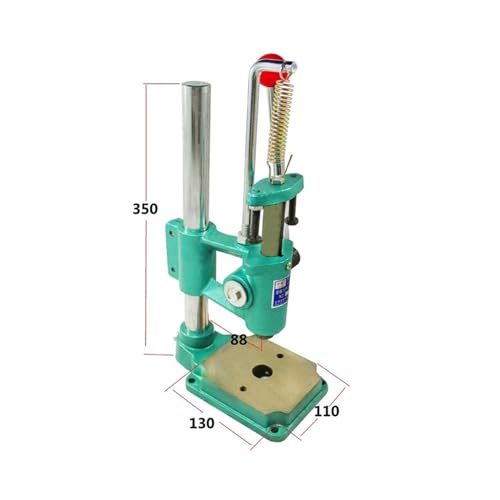 Tischbohrmaschine, JR-16/JH-16 Handpresse Maschine Desktop Runde/Vierkant Kopf Stanzen Industrielle Manuelle Presse Hub 57mm Gusseisen Stanzen Werkzeuge,Elektrische Bohrwerkzeuge(JR-16 round head)