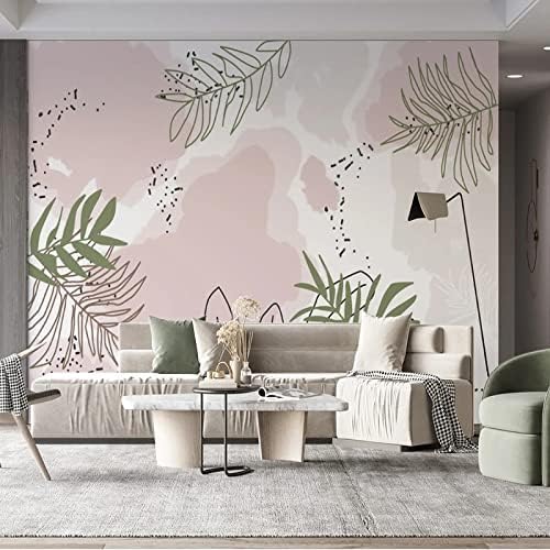 XLMING Minimalistisches Botanisches Aquarell 3D Tapete Home Dekoration Wohnzimmer Sofa Schlafzimmer Tv Hintergrund Wand-350cm×256cm