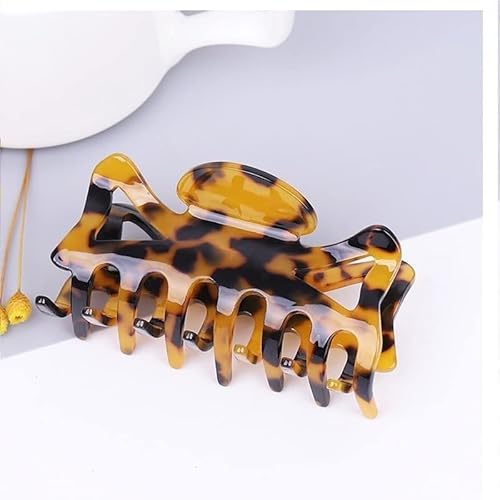 Haarklemmen, Clip-Haarspangen, Krallen-Clips, Haarspangen, Haarspangen for Frauen, Haarspangen for Frauen, große quadratische Leoparden-Haarspange, Haarklammer, Haar-Accessoires, Krabben-Haarnadel (1