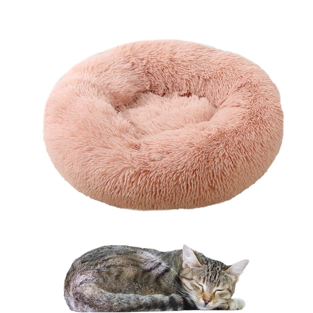 Rysmliuhan Shop hundebett kleine Hunde hundebett Grosse Hunde Katzen Donut Bett Donut Hundebett Luxus Hundebett Hundekomfortbett Haustiernest pink,70cm/27.56in