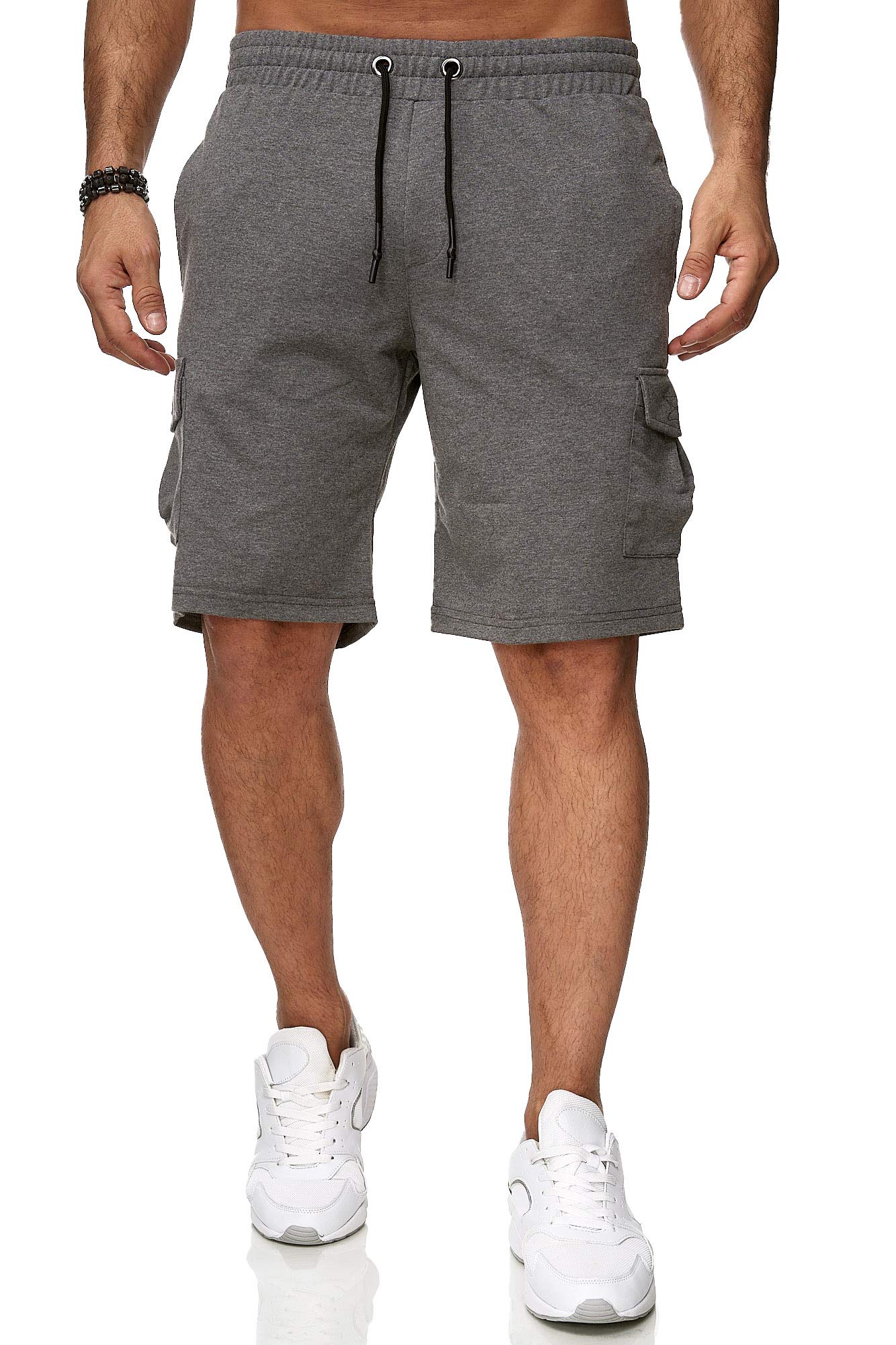 Reslad Kurze Hose Herren Cargo Bermuda Shorts Jogginghose Sport-Hose RS-5069 Anthrazit XL