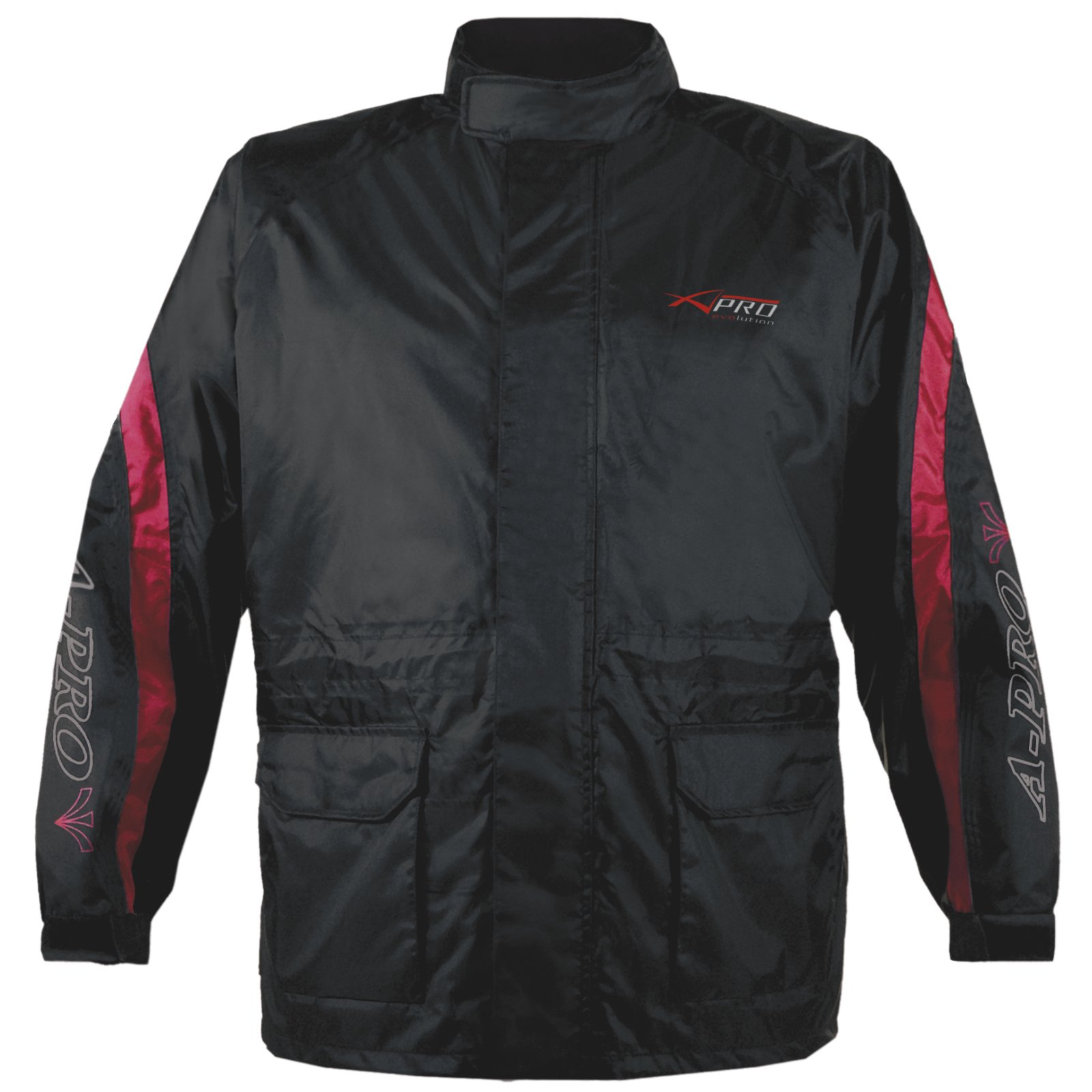 wasserdichte Regen Jacke ueber Jacke Motorrad Roller Innen Gefüttert Rot XL