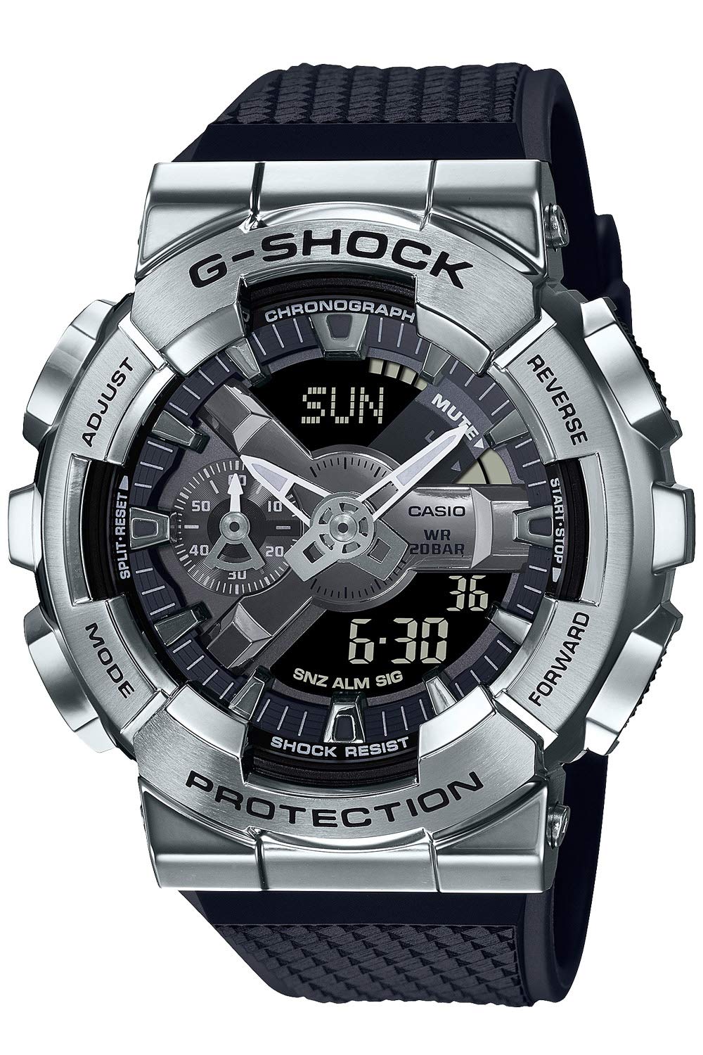 Casio GM-S110-1AJF [G-Shock Analog Kombinationsmodell 110 Serie Kompaktes und dünnes Modell Gummiband] Uhr Versand aus Japan Okt 2022 Modell, Kompakt