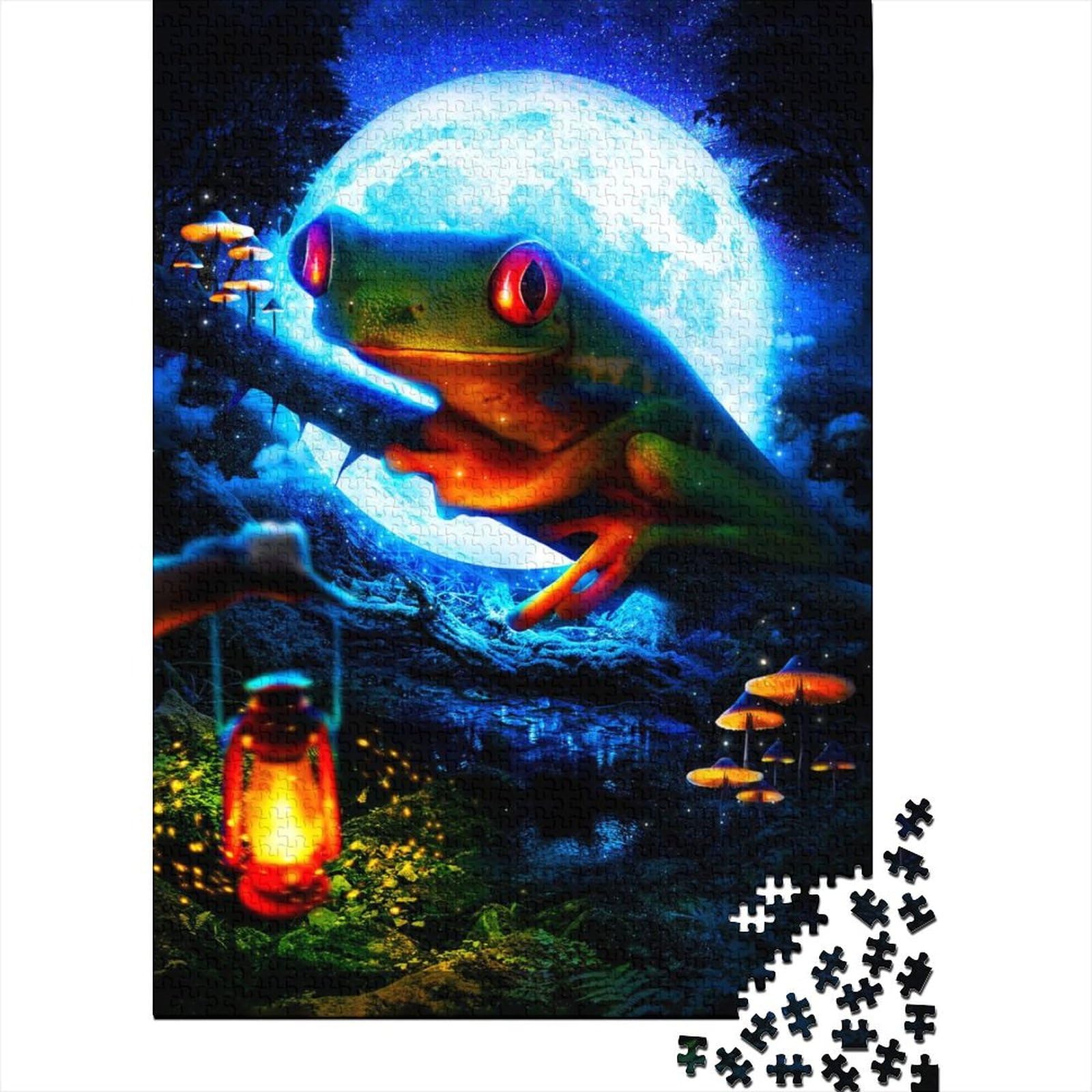 Die Froschkönigin Holzpuzzle für Erwachsene Puzzles 1000 Teile für Erwachsene Schwierige Puzzles Großes Holzpuzzle für Erwachsene 75x50cm