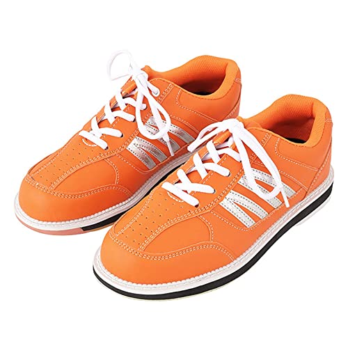 VEACAM Herren Bowling Schuhe Bowlers Fitness Gym Trainer Lässige Atmungsaktive Bowling Schuhe,Orange,40