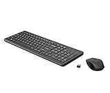 HP 330 Wireless Maus & Tastatur, QWERTZ, USB-A Dongle, 2,4-GHz Kabellos, 1600 DPI, Schwarz