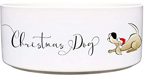 Cadouri Keramik Hundenapf » Christmas Dog « Futternapf Wassernapf - 1.300 ml