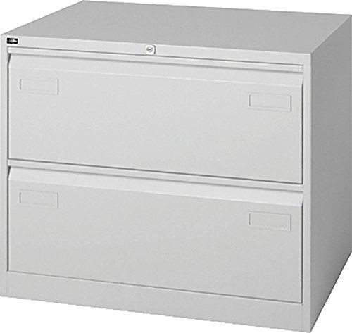 Bisley LIGHT Light Hängeregistraturschrank, doppelbahnig, DIN A4, 2 HR-Schubladen, Stahl, 645 Lichtgrau, 62.2 x 80 x 71.099999999999994 cm