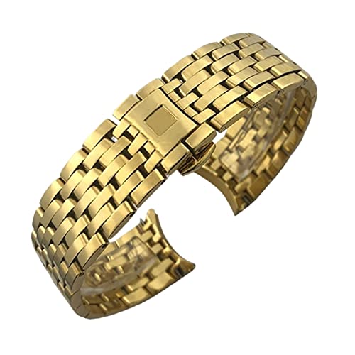 NEYENS Uhrenarmband aus Edelstahl mit gebogenem Ende, 16 mm, 19 mm, 20 mm, 316L, für Omega DE VILLE PRESTIGE Orbis Edition Uhrenarmband, Faltschließe, 20 mm, Achat