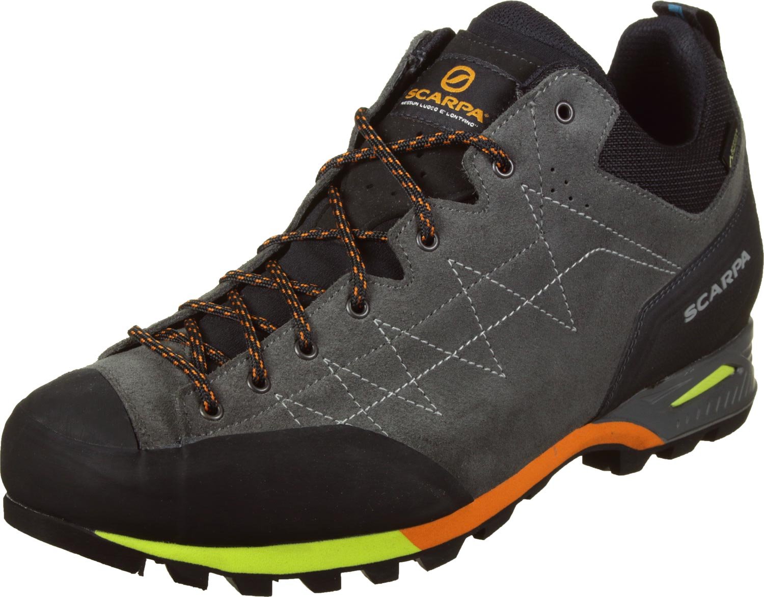 Scarpa Herren Zodiac GTX Trekking-& Wanderstiefel, Shark-ORANGE Gore-tex BNN Drumlin, 41 EU