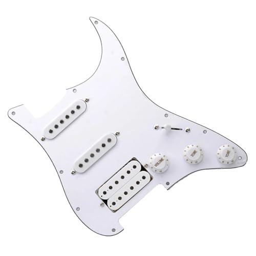 Standard-Pickguard-Tonabnehmer 11 Löcher SSH geladene vorverdrahtete E-Gitarren-Schlagbrett-Tonabnehmer-Gitarre-Ersatzteile (Color : C)