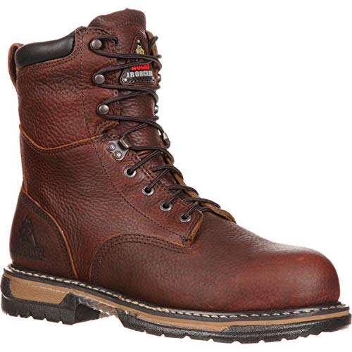 Rocky Men's Iron Clad 8" Waterproof Non-Steel Boot,Bridle Brown,10.5 W US