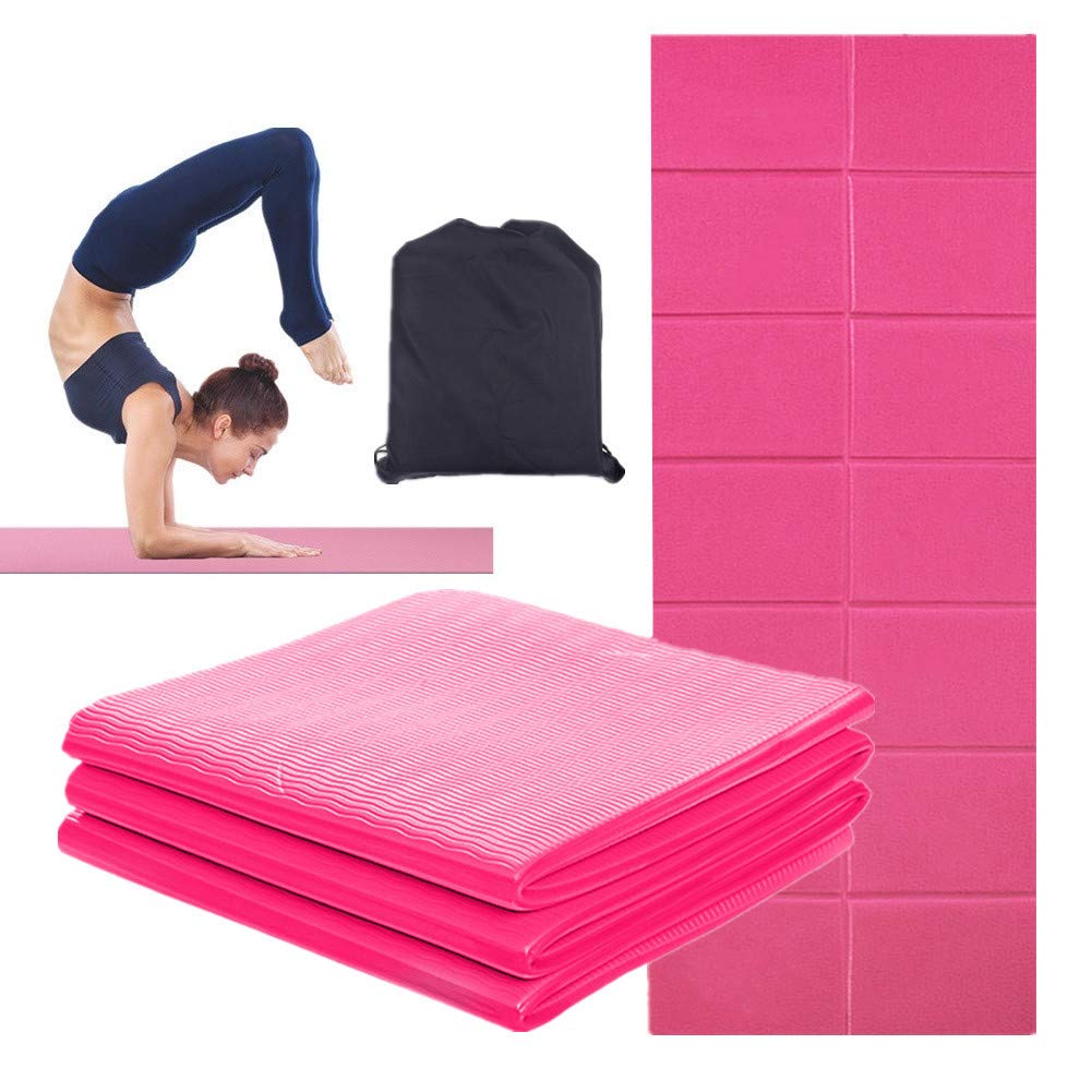 Yoga Mat Yoga Matte Trainingsmatte rutschfest Trainingsmatten für zu Hause Yoga Mat Dick Gym Matt für zu Hause Trainingsmatten rosered674c,0.6cm