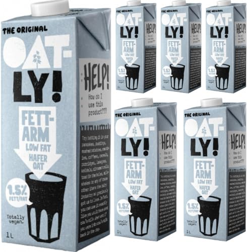 Oatly Haferdrink fettarm 1,5% Fett Oat Drink 1000 milliliter x 6 STÜCK