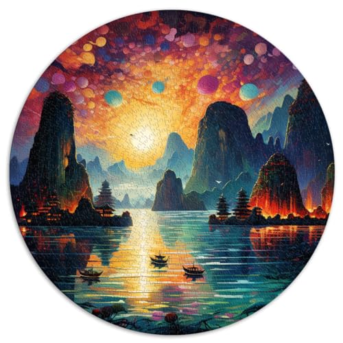 Puzzle für die Ha Long Bucht, Vietnam, Puzzles 1000 Teile, 26,5 x 26,5 Zoll, für Puzzlespaß bei Aktivitäten zu Hause, Geburtstagsgeschenk, Reisegeschenk,