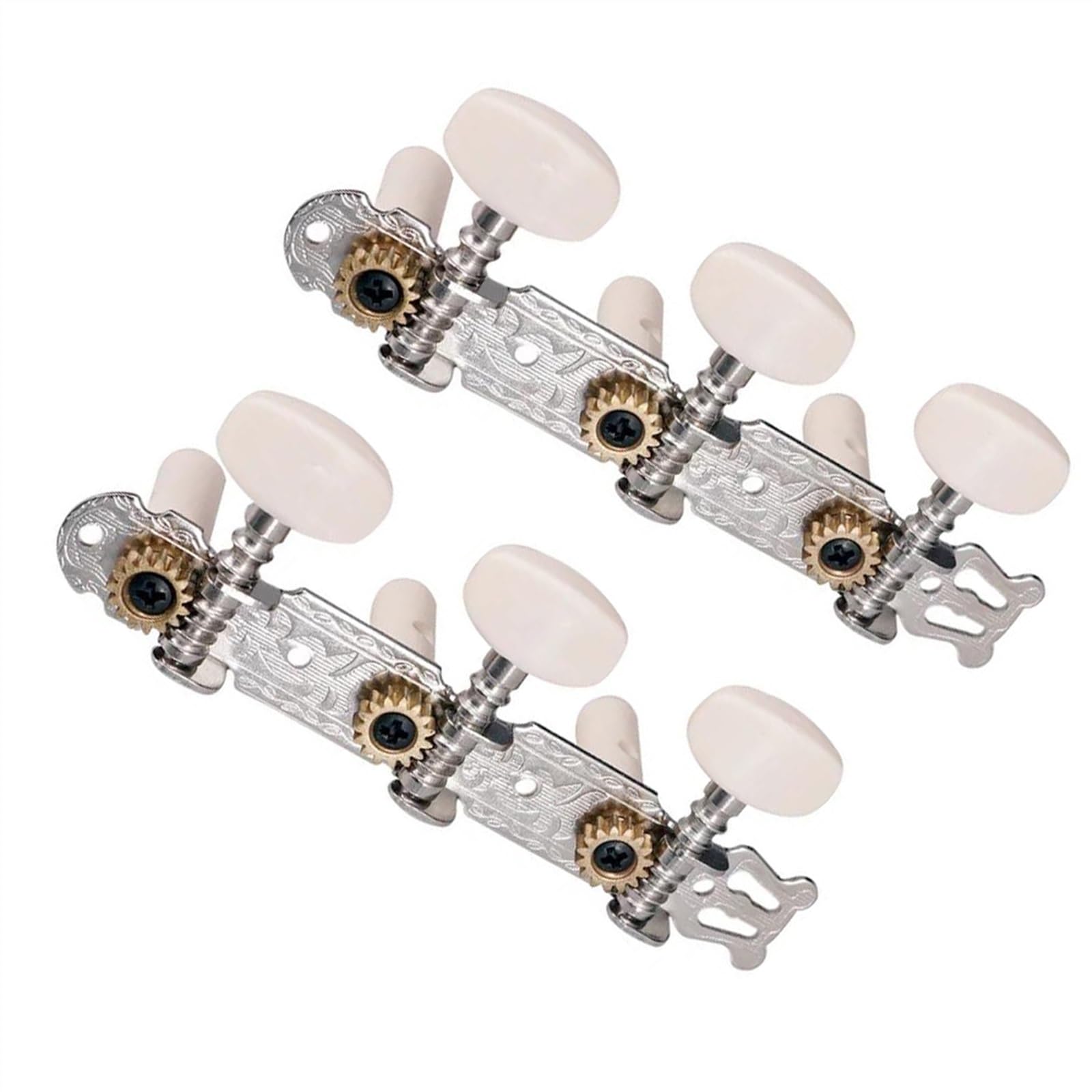 Strings Tuning Pegs Mechaniken Für Gitarre 1 Paar silberne Gitarren-Stimmwirbel, Stimmwirbel für klassische Gitarrensaiten, Mechaniken