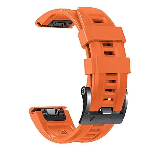 OPKDE Uhrenarmband für Garmin Fenix Epix 7 7X, Schnellentriegelung, 22, 26 mm, Silikonband für Fenix 6X 6 Pro 5 5X Plus 3 3HR 945 MK2i Uhrenarmband, 22mm Width, Achat