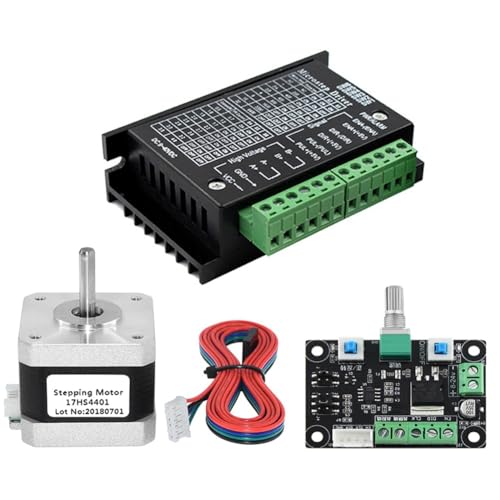 Oladfiop Schrittmotor-Treiber-Kit 17HS4401+TB6600 4A+MKS OSC, Einstellbare Vorwärts- und Rückwärtsgeschwindigkeit für CNC-Gravierschiebetisch