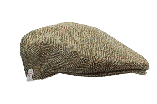 WALKER AND HAWKES Oakmoor - Schiebermütze aus Harris-Tweed - Country-Stil - Moosgrün - S