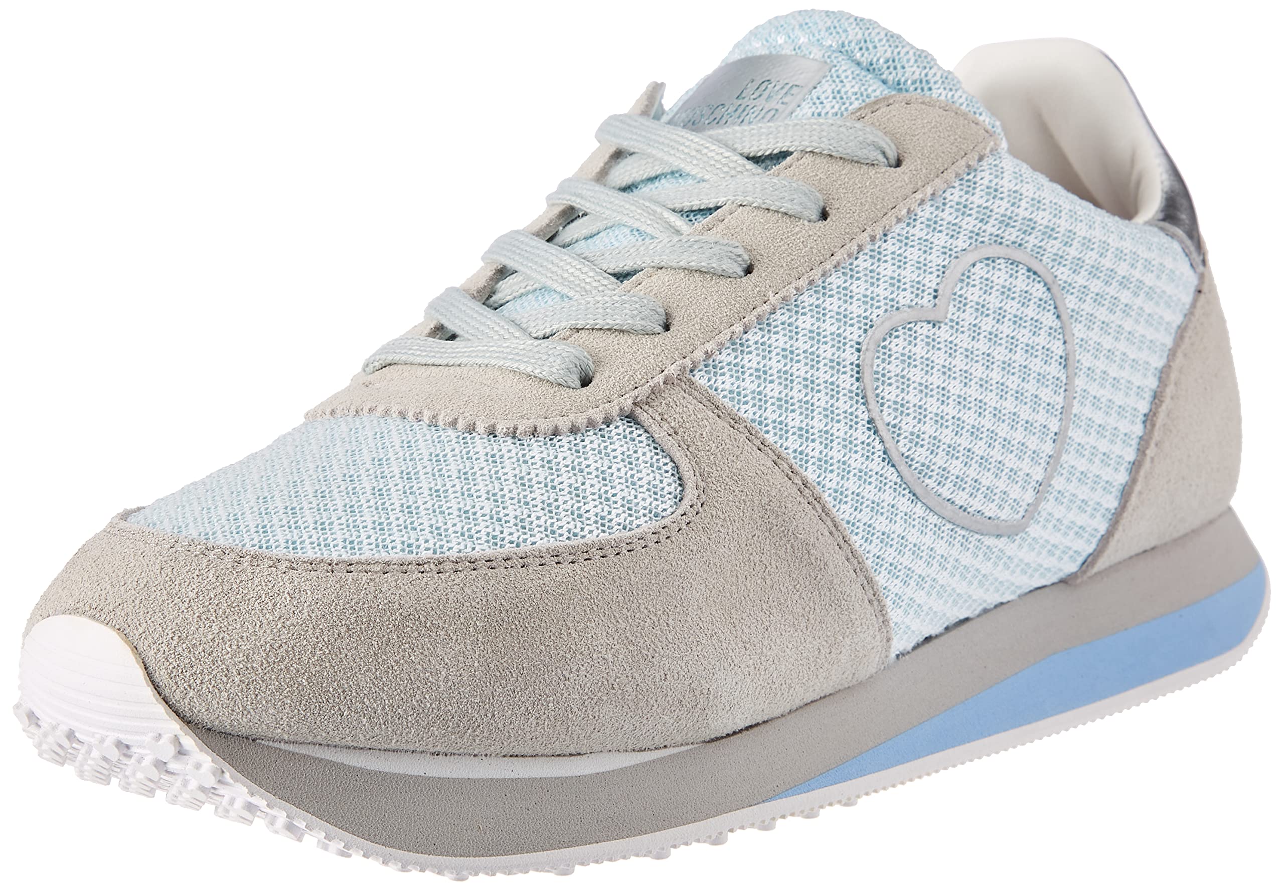 Love Moschino Damen Sneaker Oxford-Schuh, blau, 39 EU