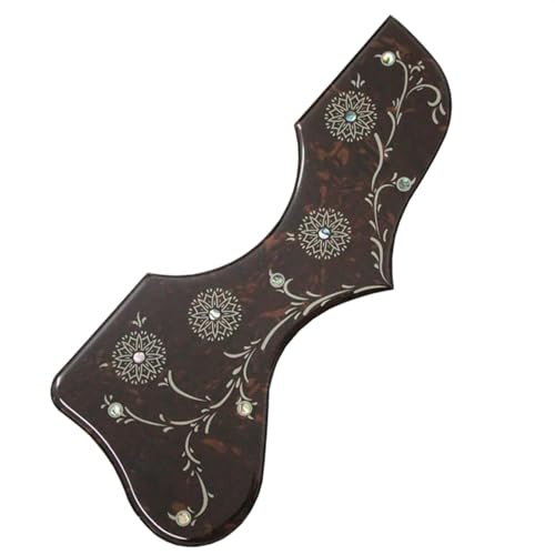 Akustikgitarre Pickguard Kratzer Platte, 1 Stück Akustische Gitarren-Schlagbrett, selbstklebende Anti-Scratch-Platte, exquisites Muster, Akustische Gitarren-Zubehör